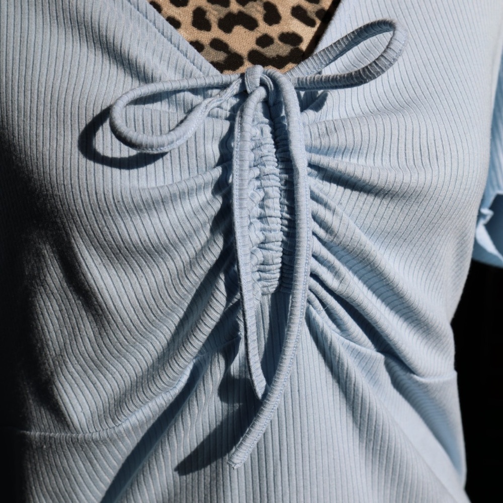 Baby Blue Ribbed Skater - Picture 7 of 11